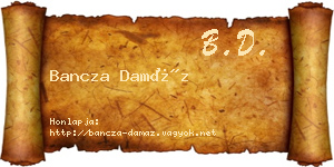 Bancza Damáz névjegykártya